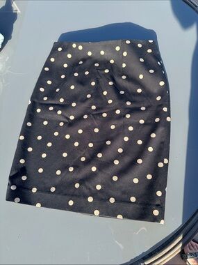Ann Taylor petite polka dot skirt size OP EUC